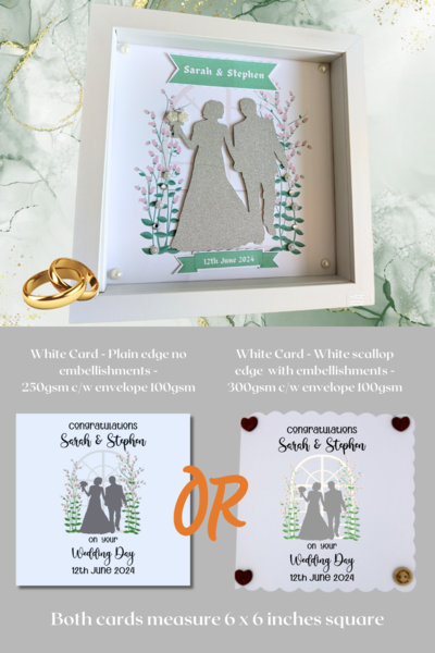 Personalised wedding frame romantic botanical