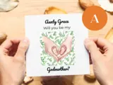 Godmother proposal card with name