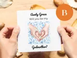 Godmother proposal card with name