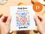 Godmother proposal card with name
