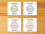 Godparents proposal card with name