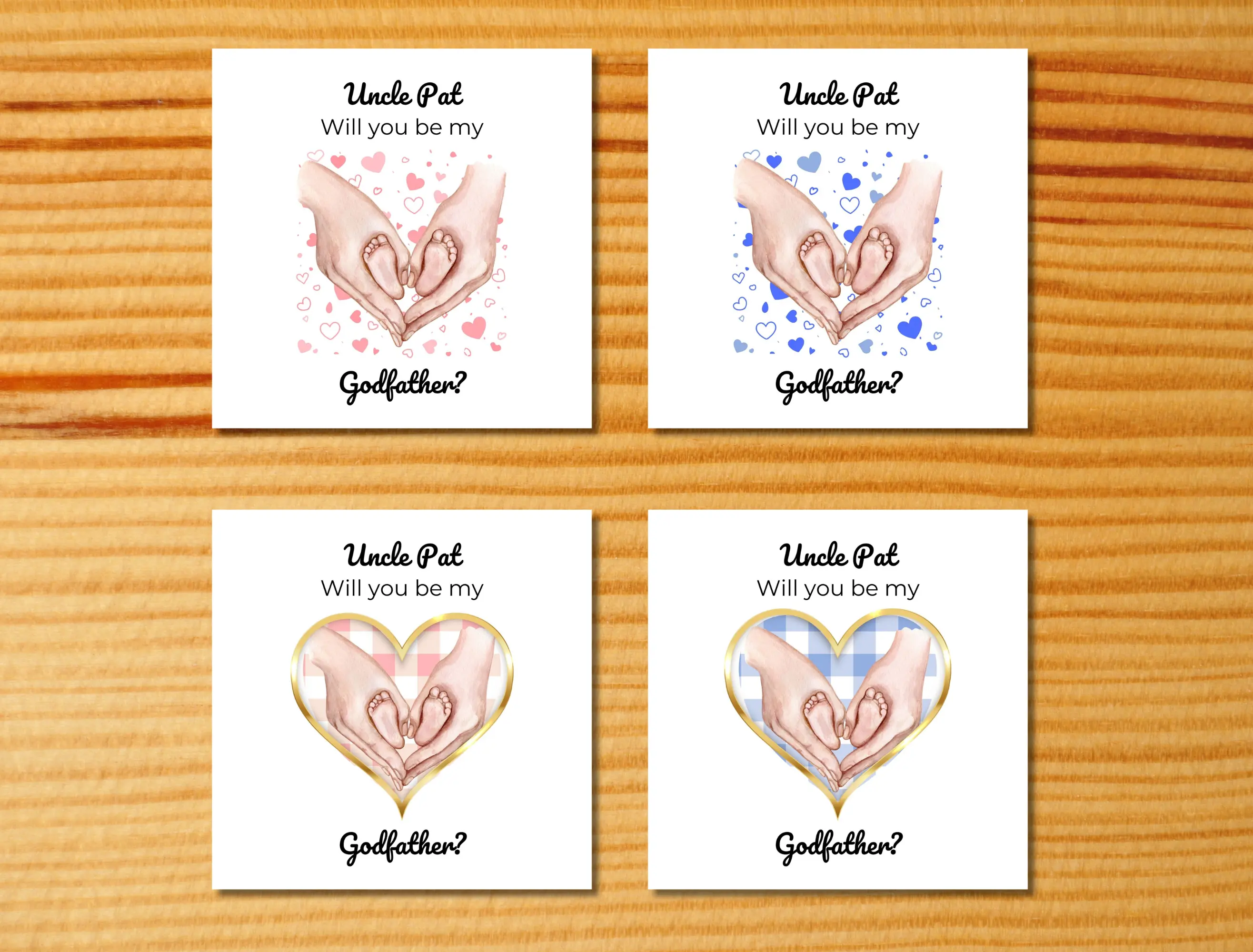 Handmade will you be my godfather card ireland