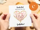 Handmade will you be my godfather card ireland