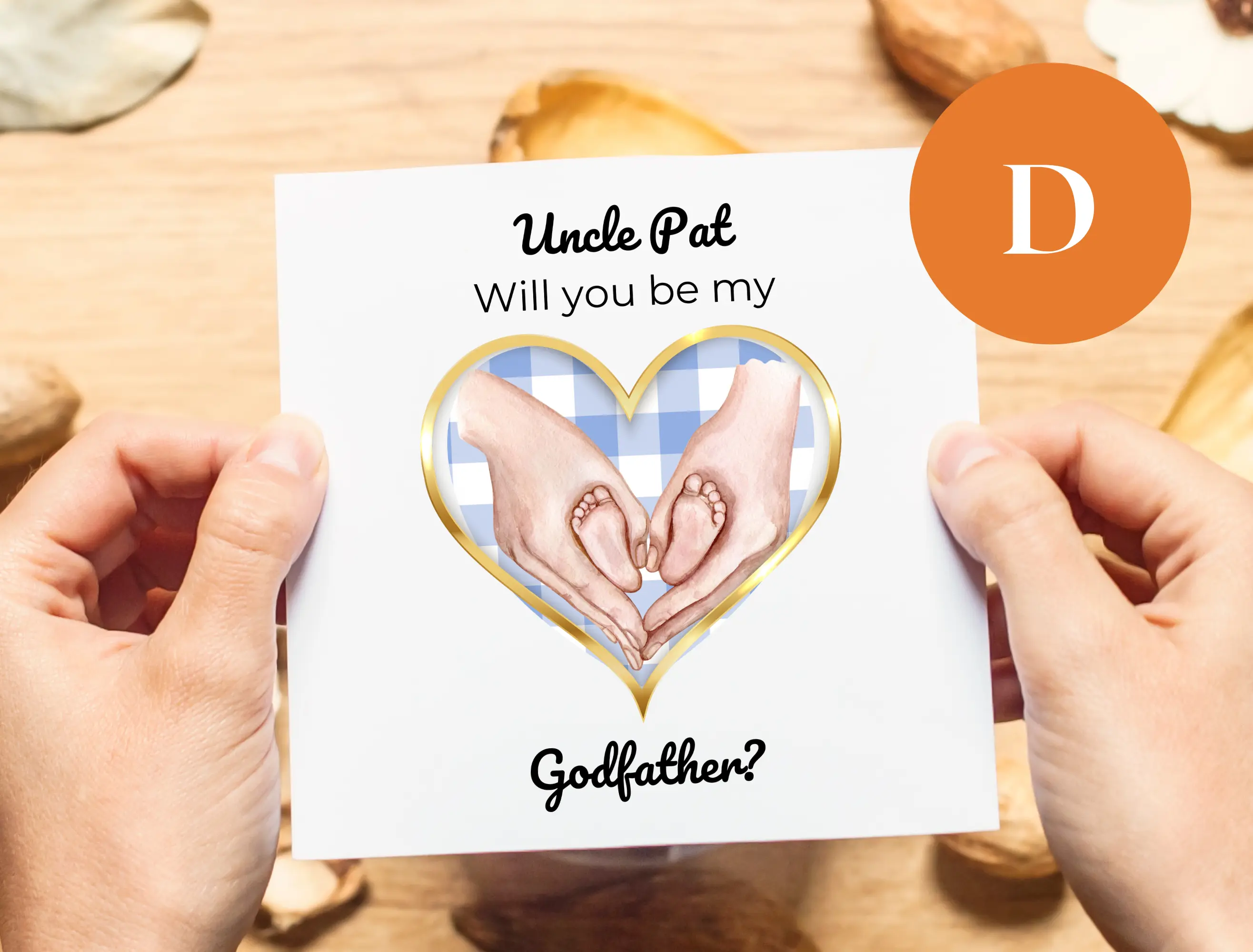 Handmade will you be my godfather card ireland