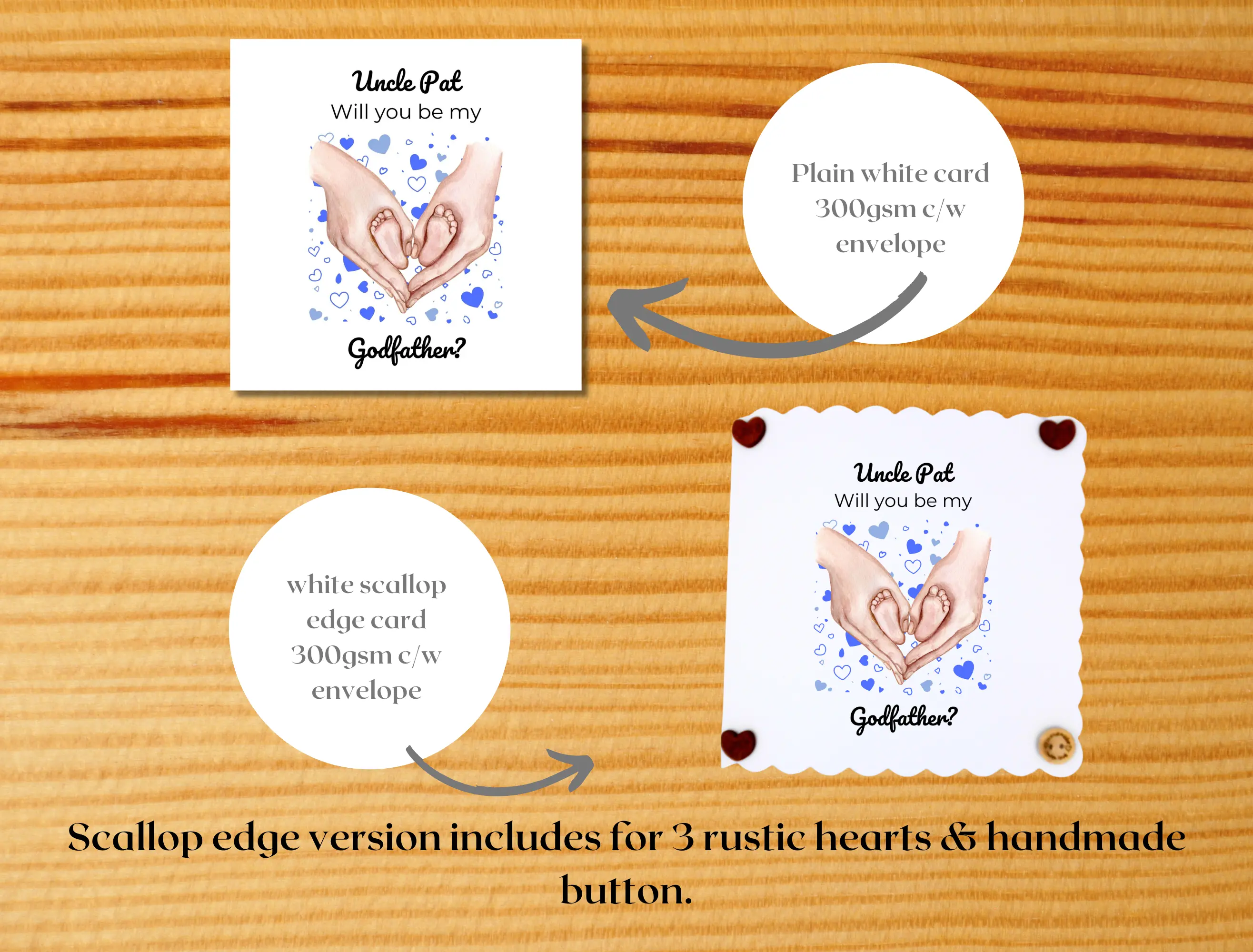 Handmade will you be my godfather card ireland