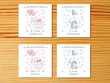 New baby card personalised cute elephants
