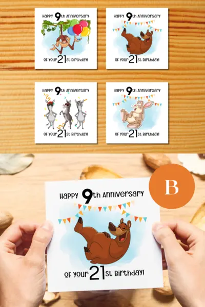 30th birthday card for him funny 9th anniversary of 21st birthday