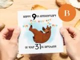 40th birthday card for him funny animal