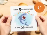 40th birthday card for him funny animal