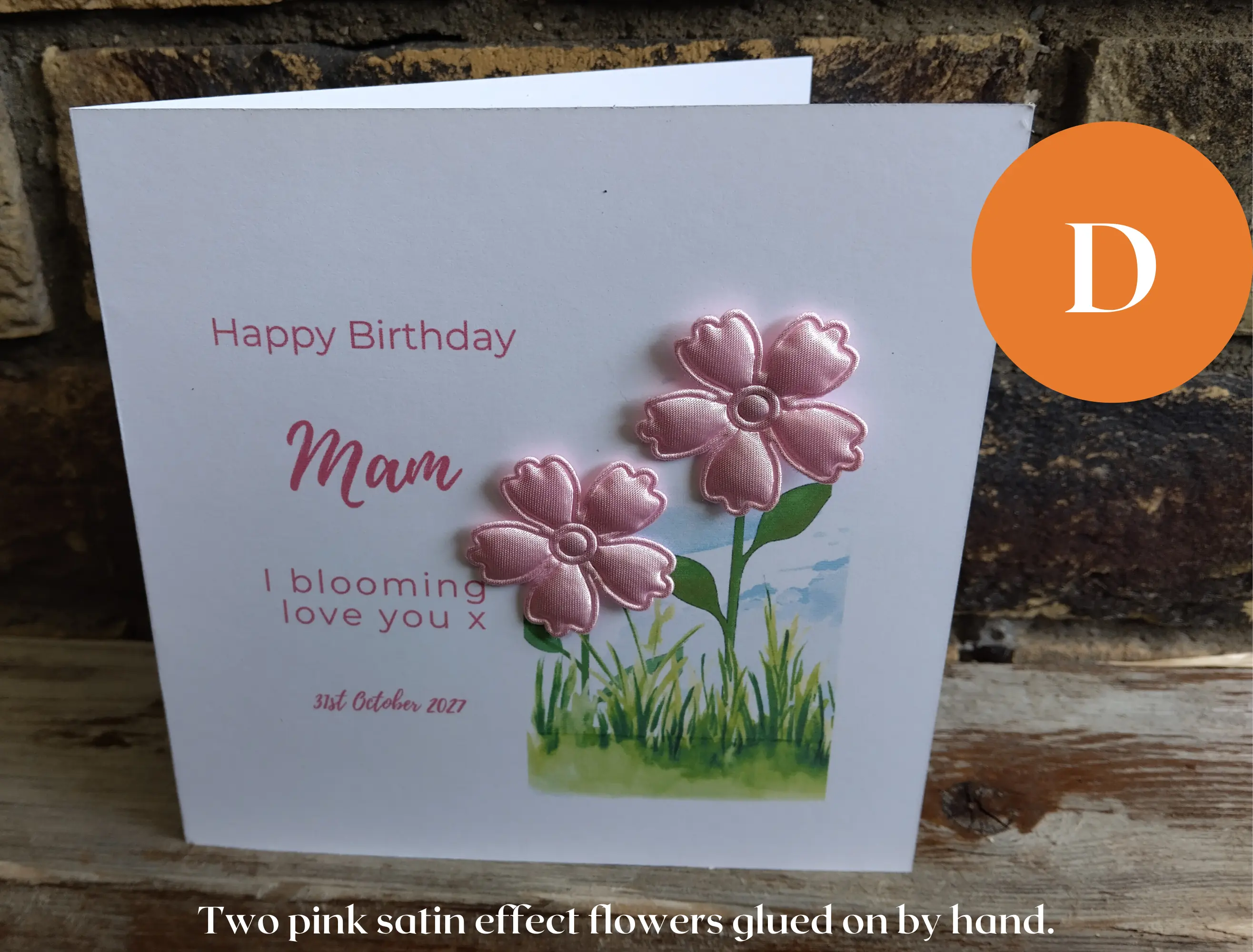 Handmade Floral Blooming Love Birthday Card for Mam