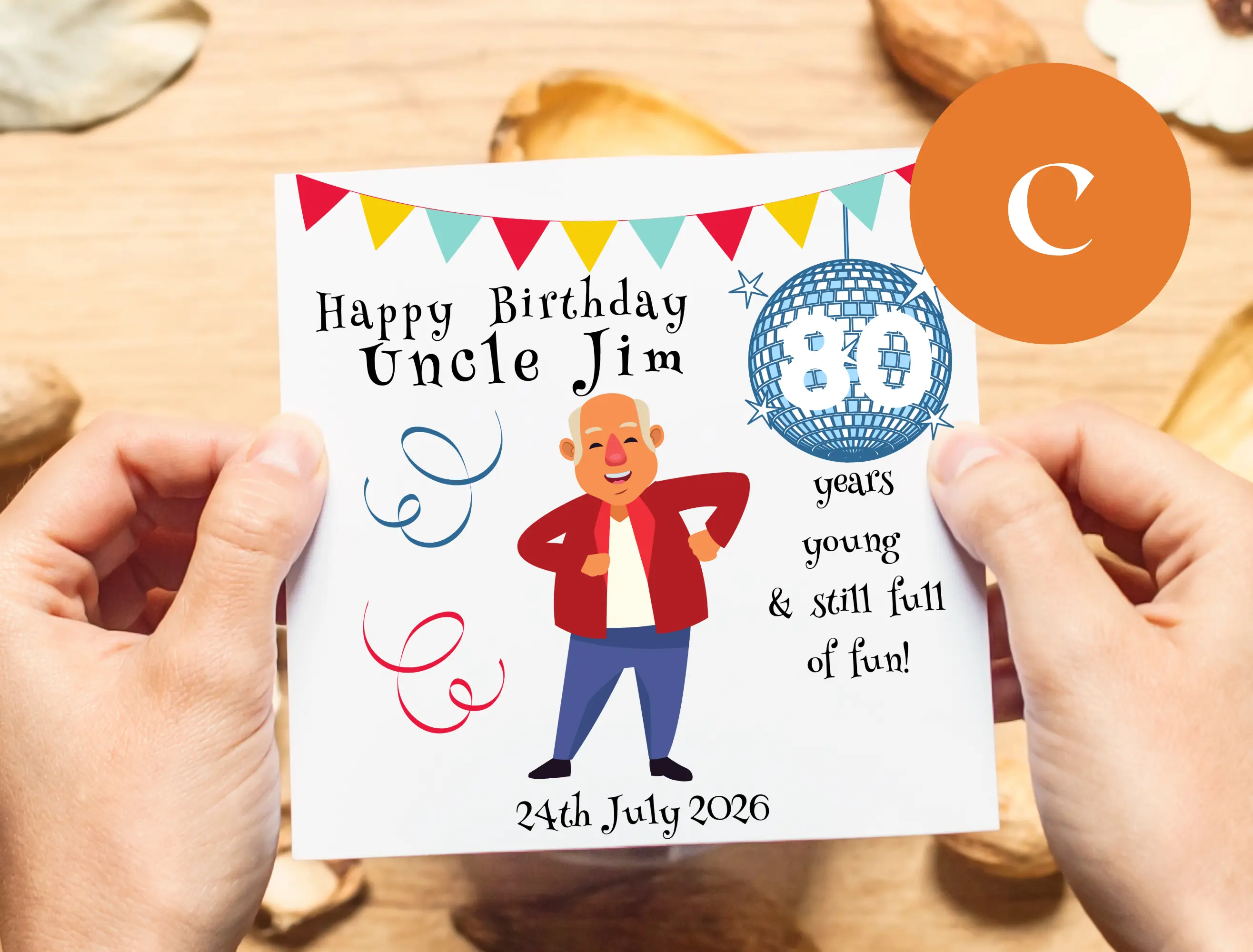 Hilarious personalised 80th birthday dad grandad uncle friend