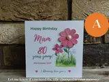Personalised 3D Floral Birthday Card Blooming Love