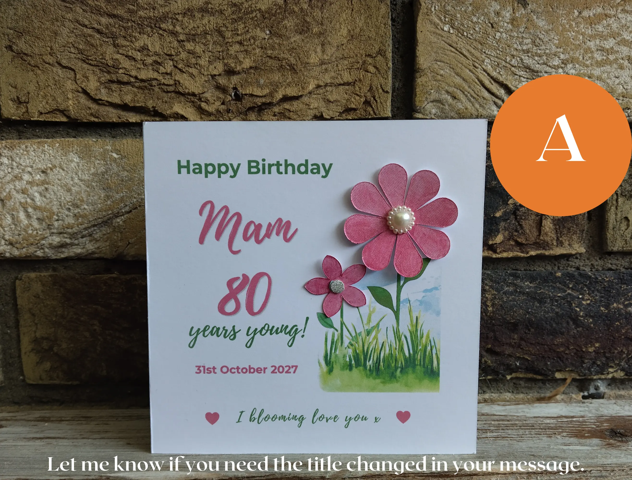Personalised 3D Floral Birthday Card Blooming Love