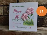 Personalised 3D Floral Birthday Card Blooming Love