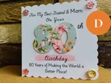 Personalised 3D Floral Birthday Card Blooming Love