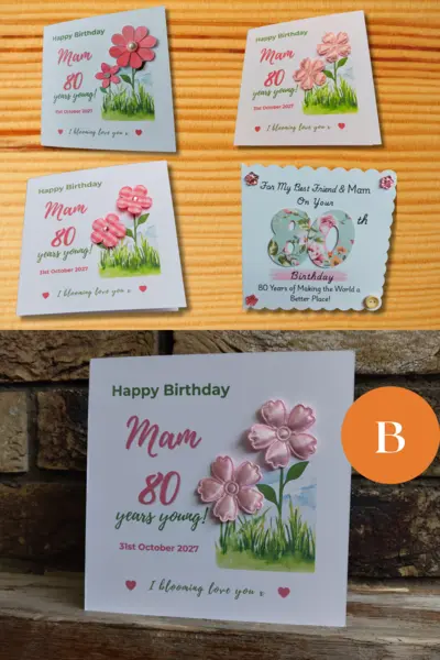 Personalised 3D Floral Birthday Card Blooming Love