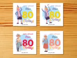 Personalised 80th birthday card mam large number