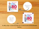 Personalised 80th birthday card mam large number