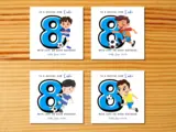 Personalised 8th birthday card  son grandson nephew godson football