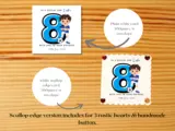 Personalised 8th birthday card  son grandson nephew godson football