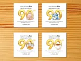 Personalised 90th birthday card teapot mam handmade in ireland