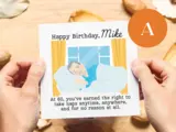 Personalised funny 60th birthday card for him hilarious