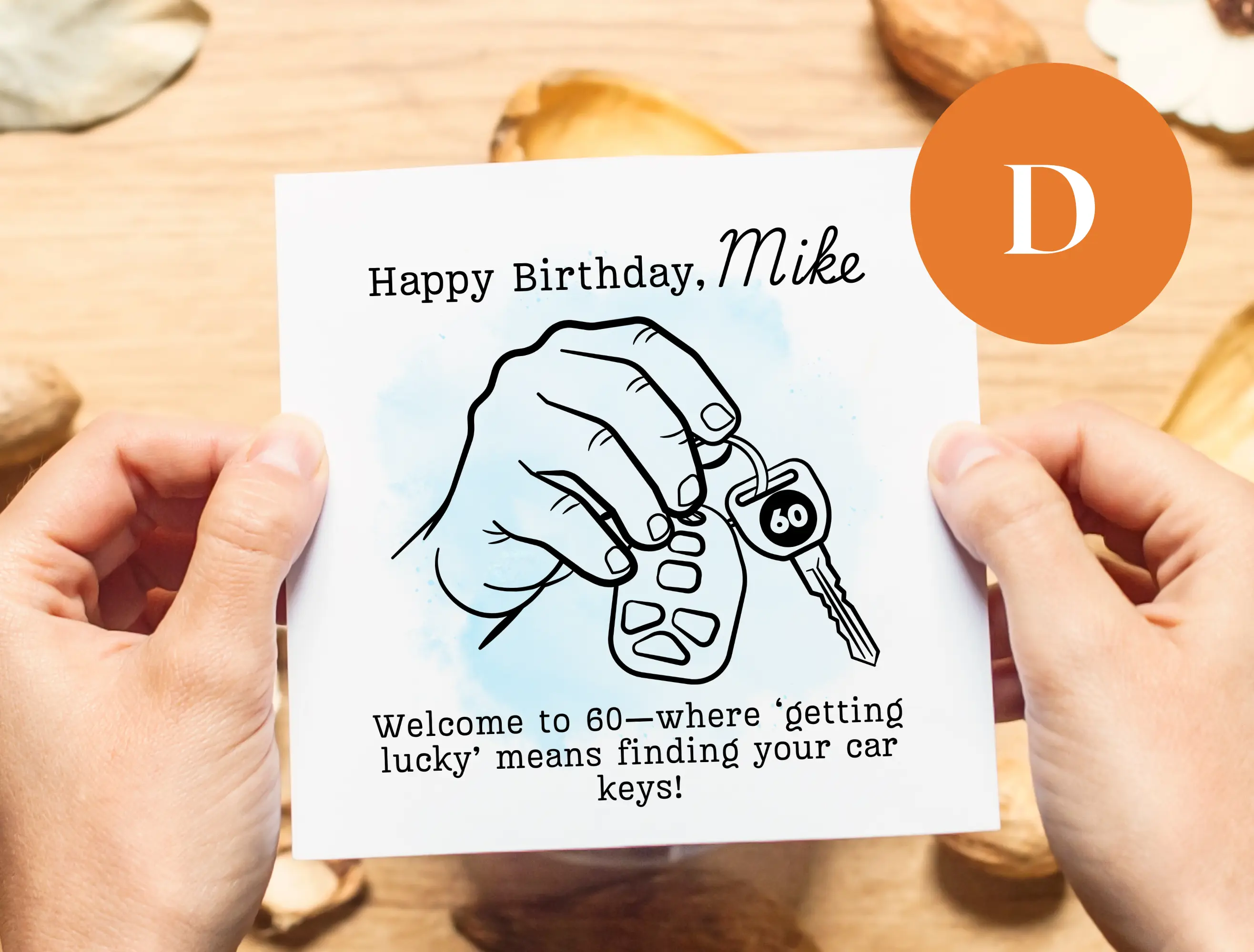 Personalised funny 60th birthday card for him hilarious