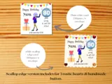 Personalised funny birthday card 80 year old mam nana handmade in ireland