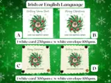 Irish language christmas cards pack of 5 nollaig shona duit