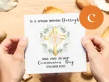 Personalised first holy communion card for a special nephew