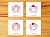 Personalised first holy communion card niece elegant pink rose floral watercolour