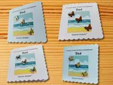 Forever Remembered Dad Memorial Butterfly Card Gold Butterfly
