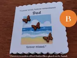 Forever Remembered Dad Memorial Butterfly Card Gold Butterfly