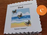Forever Remembered Dad Memorial Butterfly Card Gold Butterfly