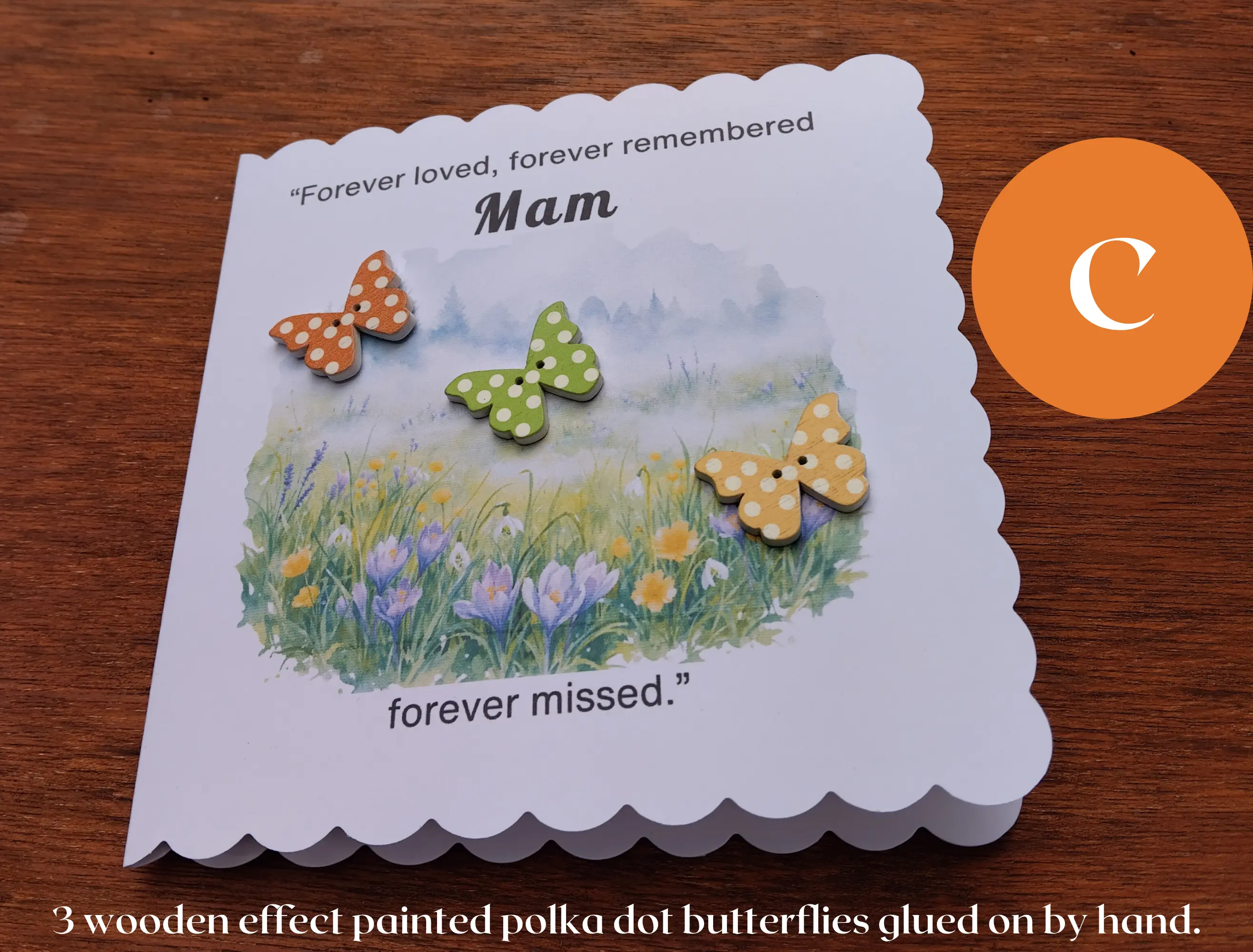 Mam Memorial Butterfly Keepsake Card Shauna Gra