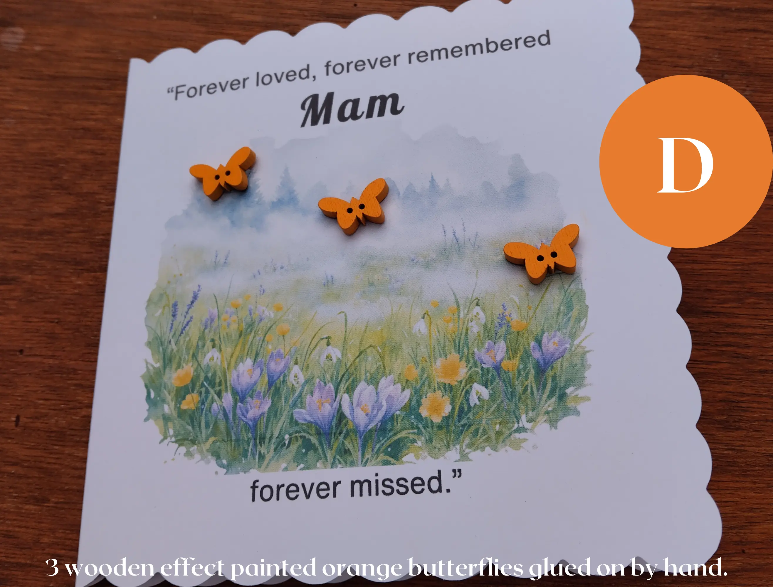 Mam Memorial Butterfly Keepsake Card Shauna Gra
