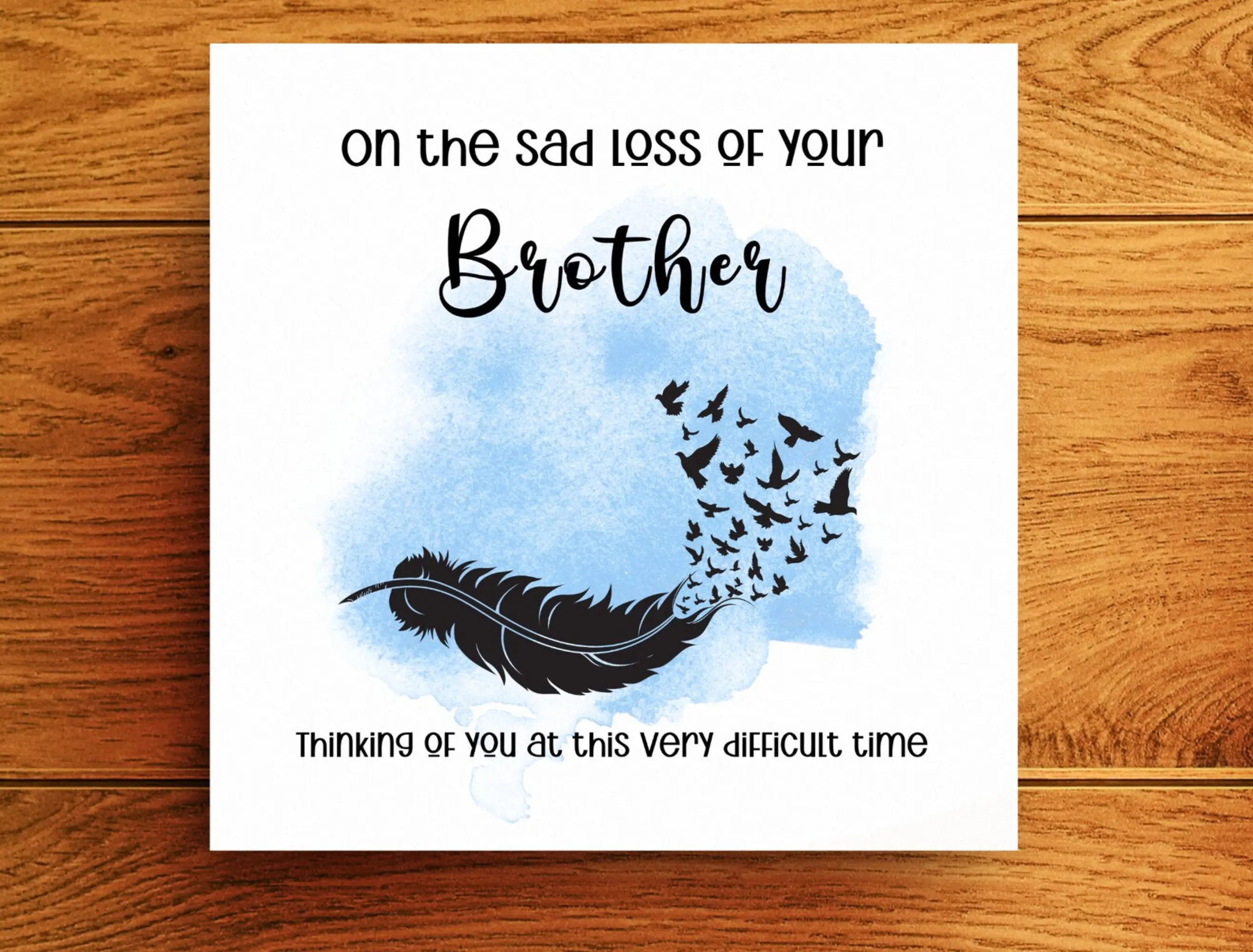 Sorry for your loss brother card with cross condolence card brother