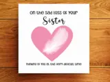 Sorry for your loss sister card sympathy card sister with feather