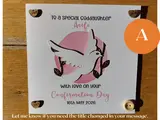 Personalised confirmation card boy girl dove cutout hearts