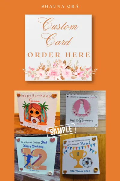 Custom made greeting card handmade