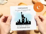 Custom engagement card new york usa theme