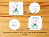 Personalised engagement card paris france theme