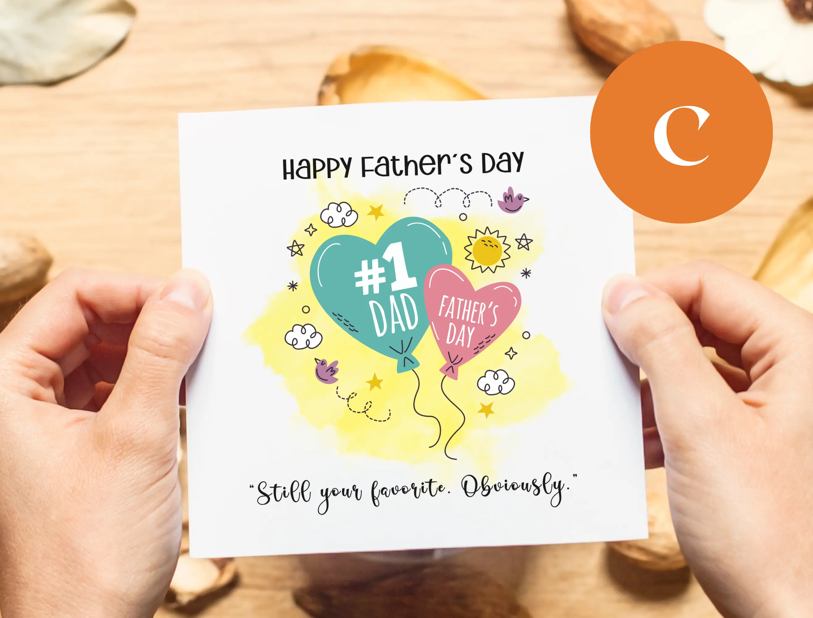 Happy fathers day card balloons quotes life favourite advice