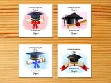 Graduation card personalised hat tassel degree