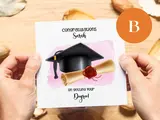 Graduation card personalised hat tassel degree