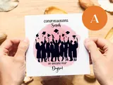 Personalised graduation card congrats on your degree