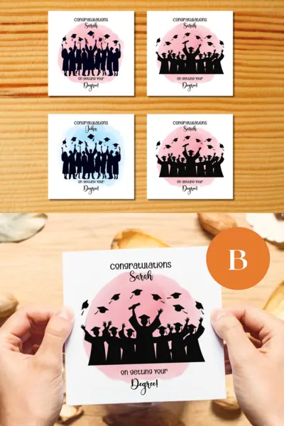 Personalised graduation card congrats on your degree