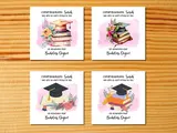 Personalised graduation card daughter niece books flowers