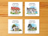 Charming cottage dreams handmade cards for new home
