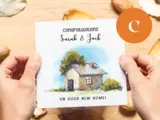 Charming cottage dreams handmade cards for new home